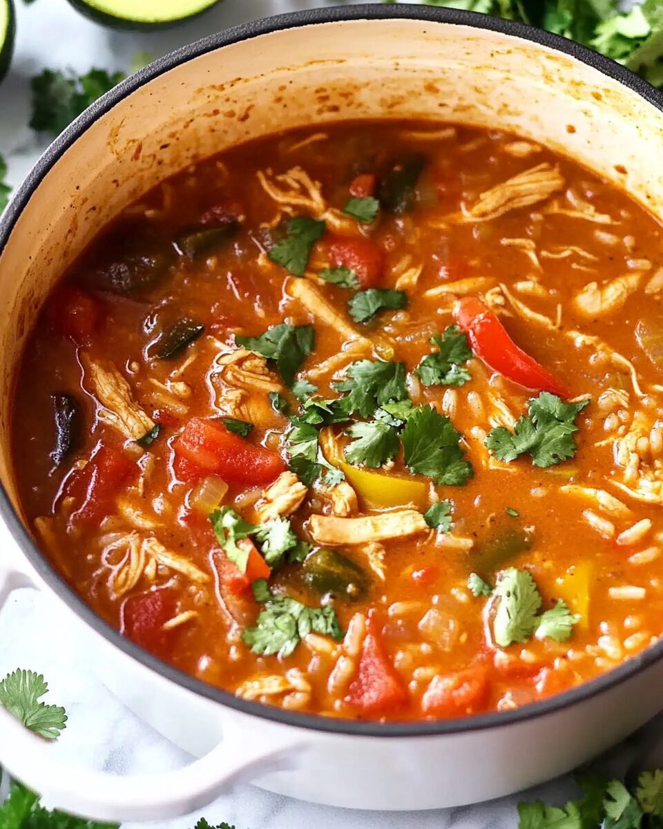 Warm Up with Soul-Warming Chicken Fajita & Rice Soup